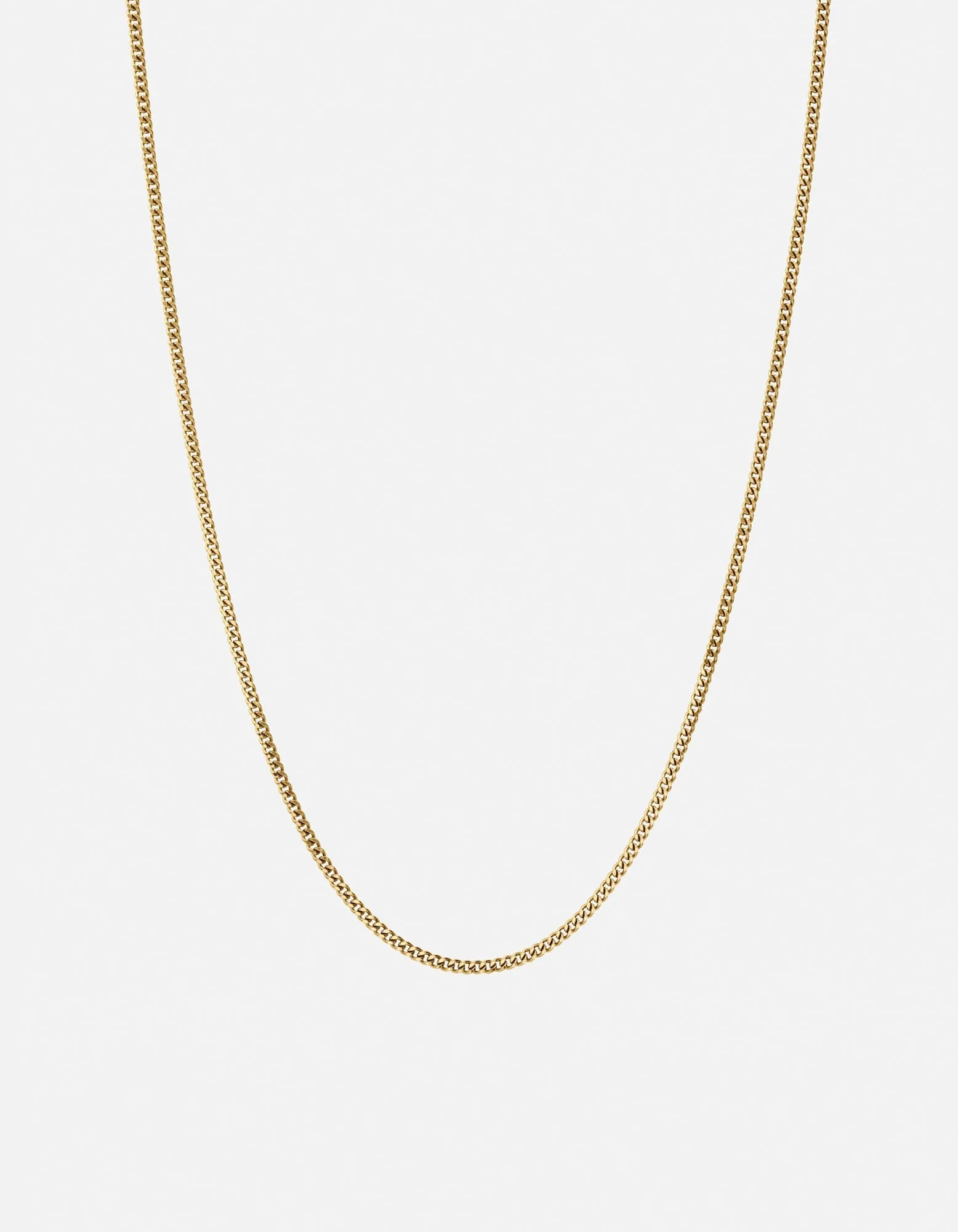 2mm Mini Annex Chain Necklace, Gold Vermeil