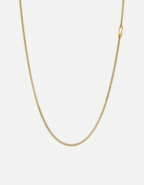 2mm Mini Annex Chain Necklace, Gold Vermeil