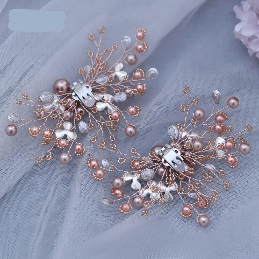 2pcs New Rhinestone Wedding High Heels Fashion Shoe Decoration Clip