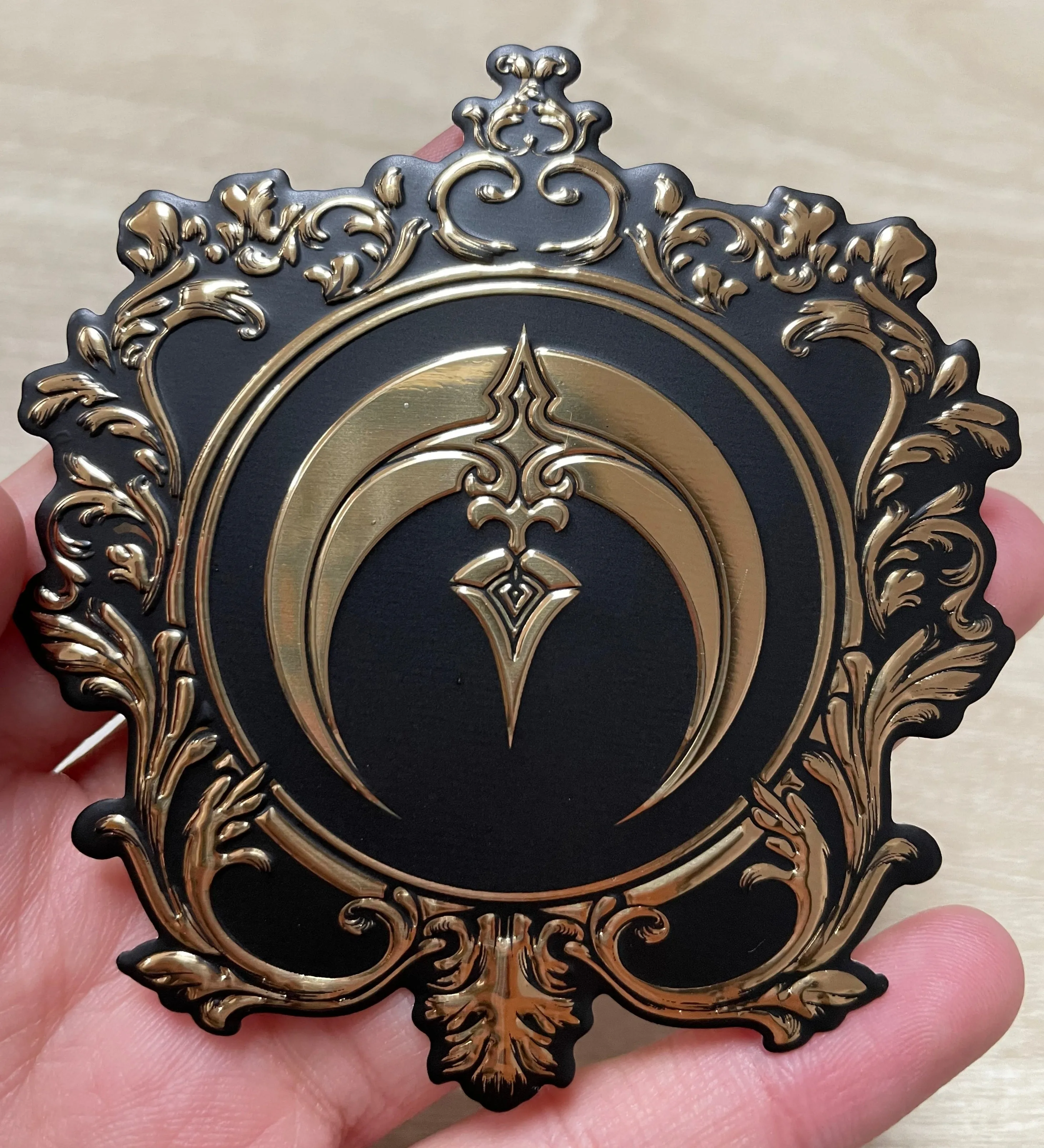 3D Metal Mana Moon Emblem Sticker