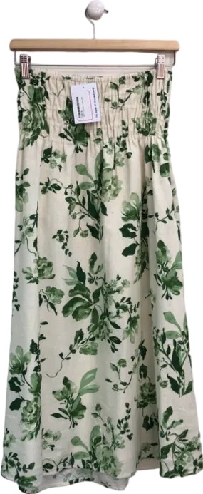 Abercrombie & Fitch Cream Green Floral Print Skirt Size SP