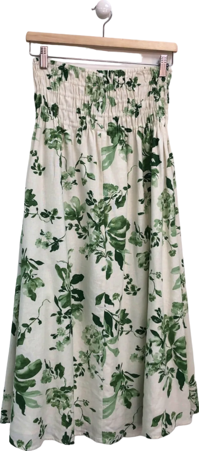 Abercrombie & Fitch Cream Green Floral Print Skirt Size SP