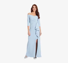 Adrianna Papell AP1E207024 Long Off Shoulder Dress