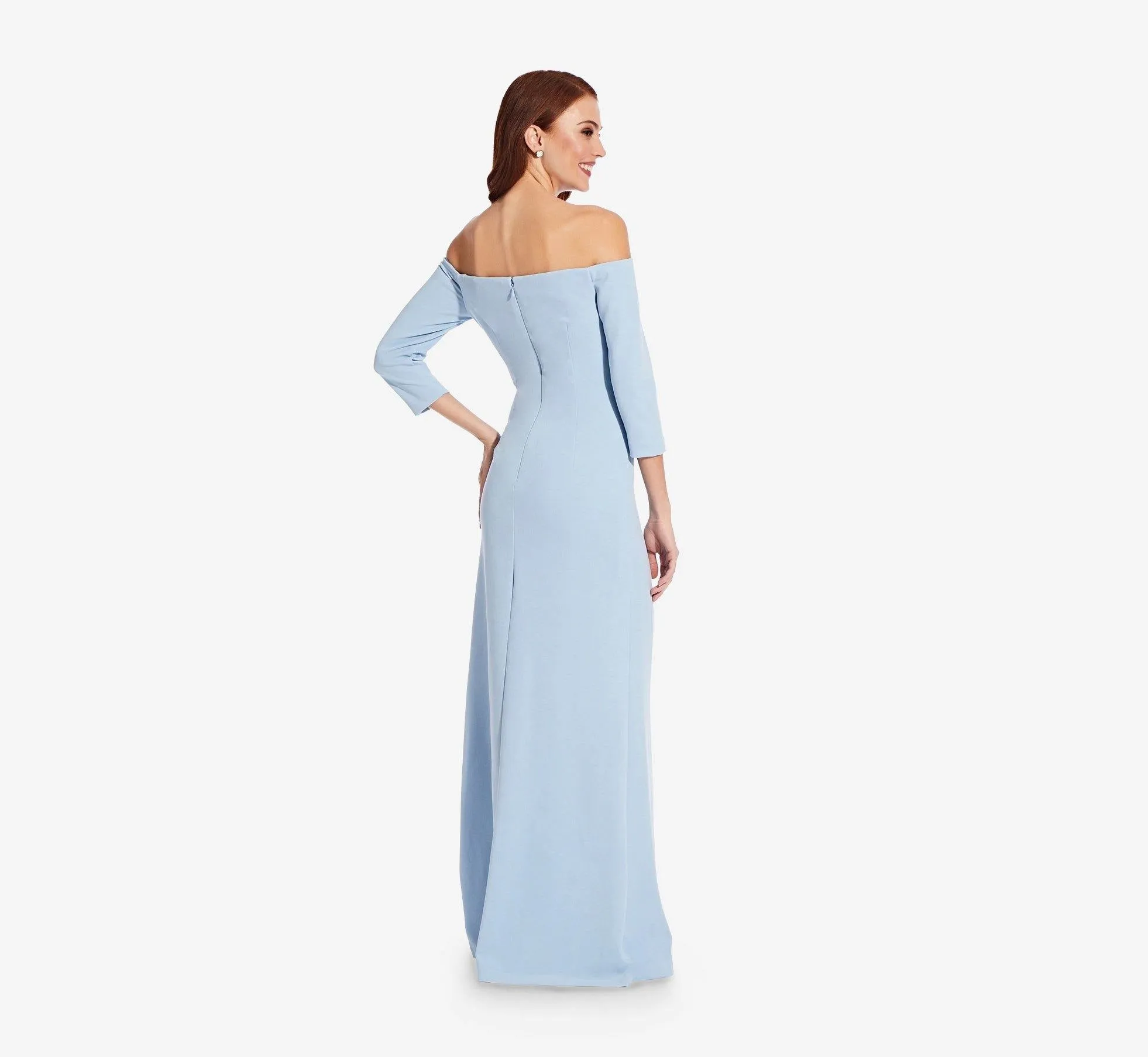 Adrianna Papell AP1E207024 Long Off Shoulder Dress