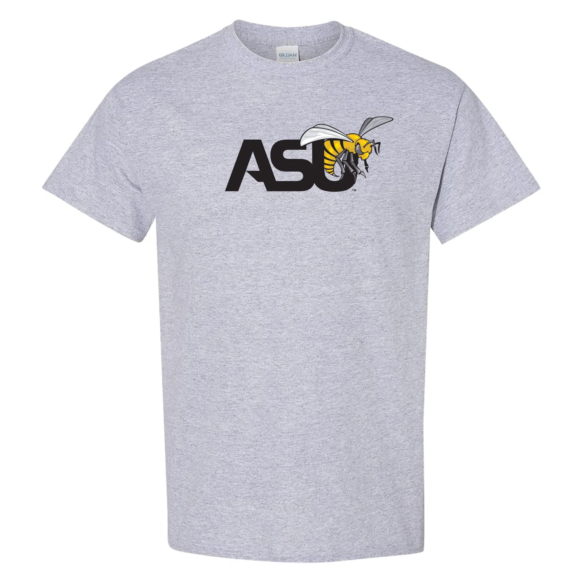 Alabama State University Hornets Primary Logo Short Sleeve T Shirt - Sport Grey