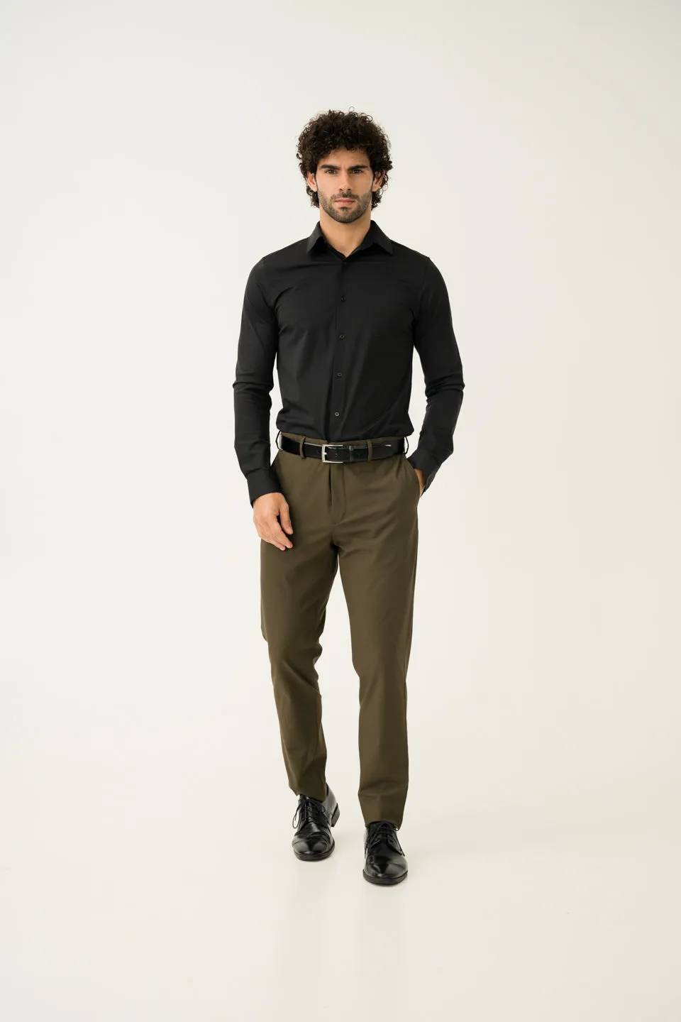 Always Olive Slim Fit Stretch Formal Pants