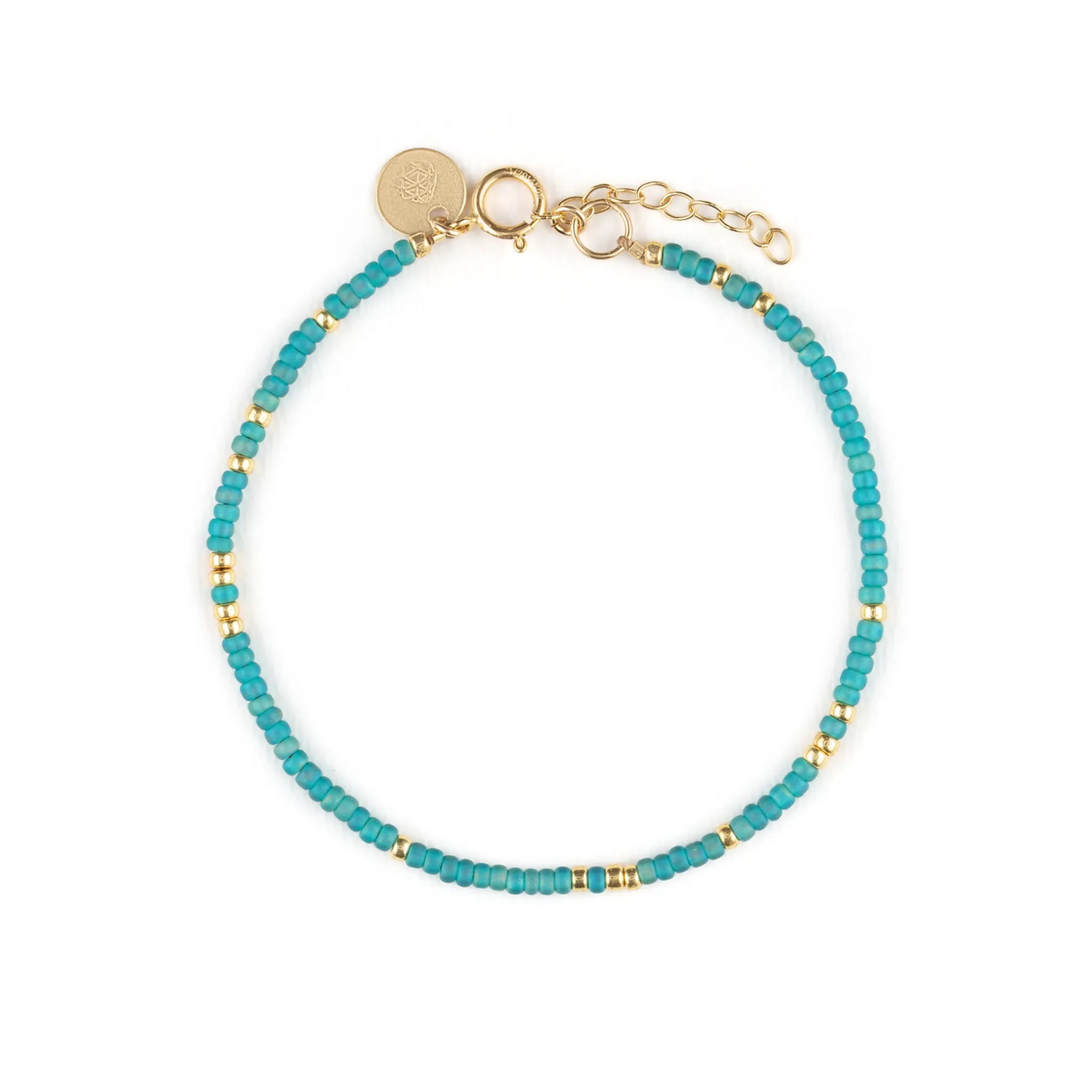 Aqua Tide Beaded Bracelet