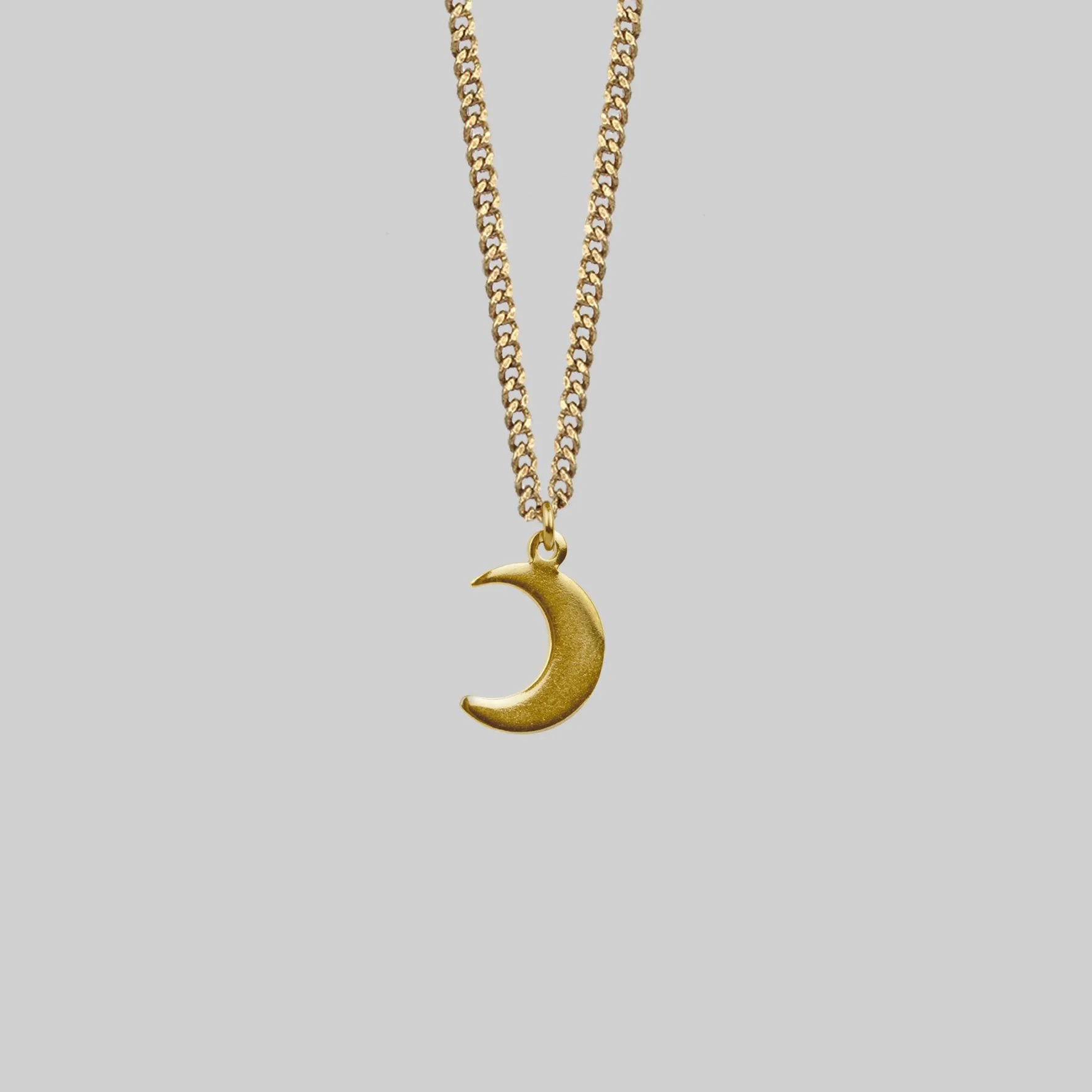 AYSU. Mini Moon Crescent Necklace - Gold