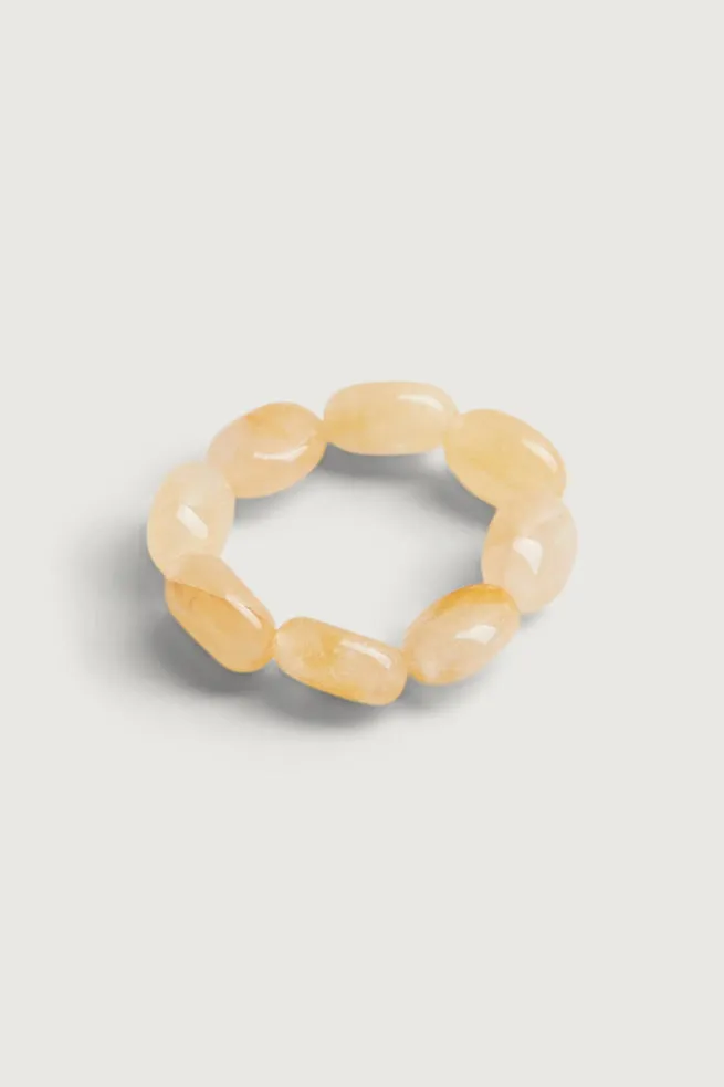 BEADED NATURAL STONE RING