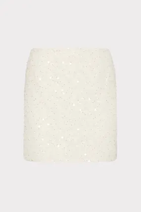 Beaded Tweed Modern Mini Skirt