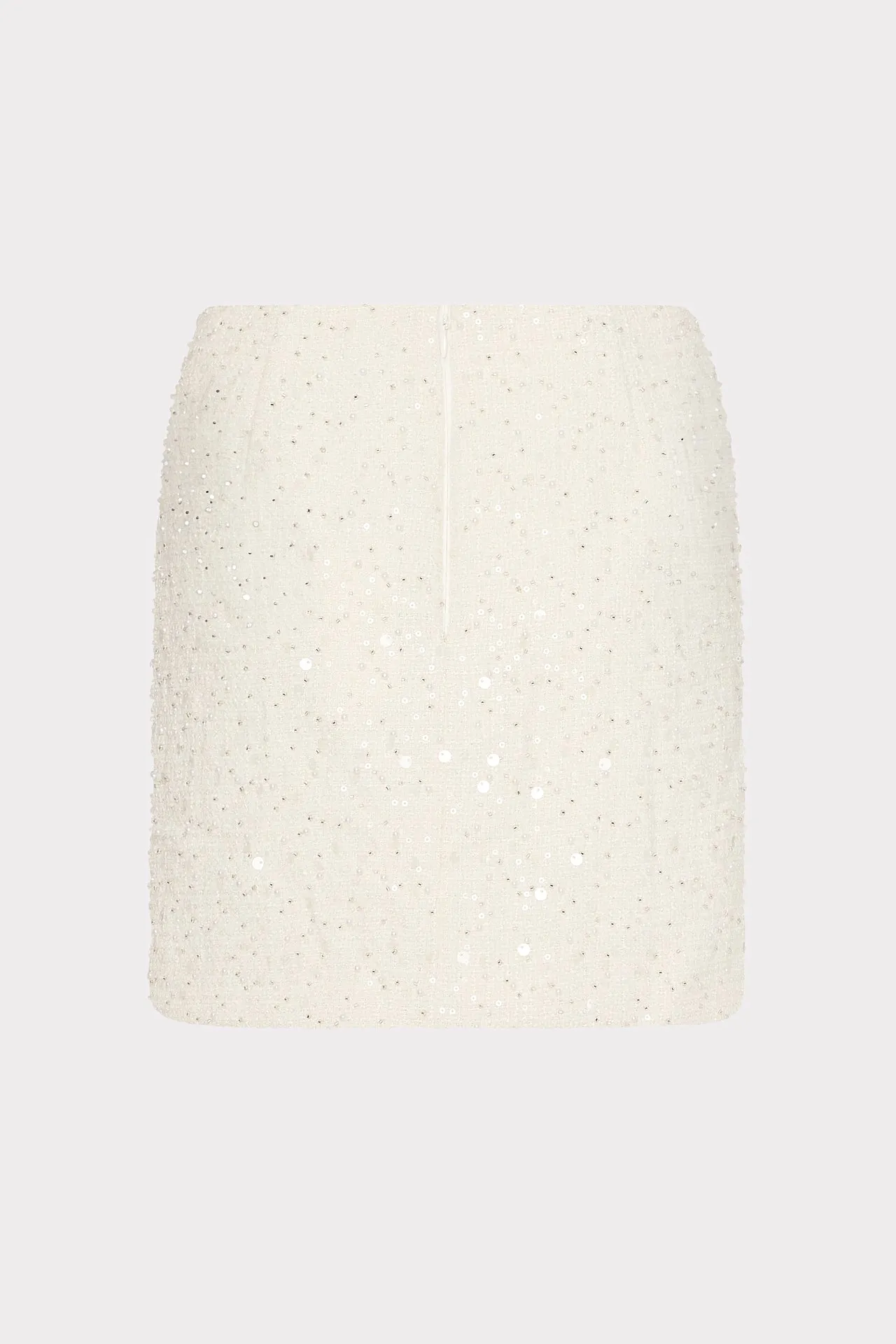 Beaded Tweed Modern Mini Skirt