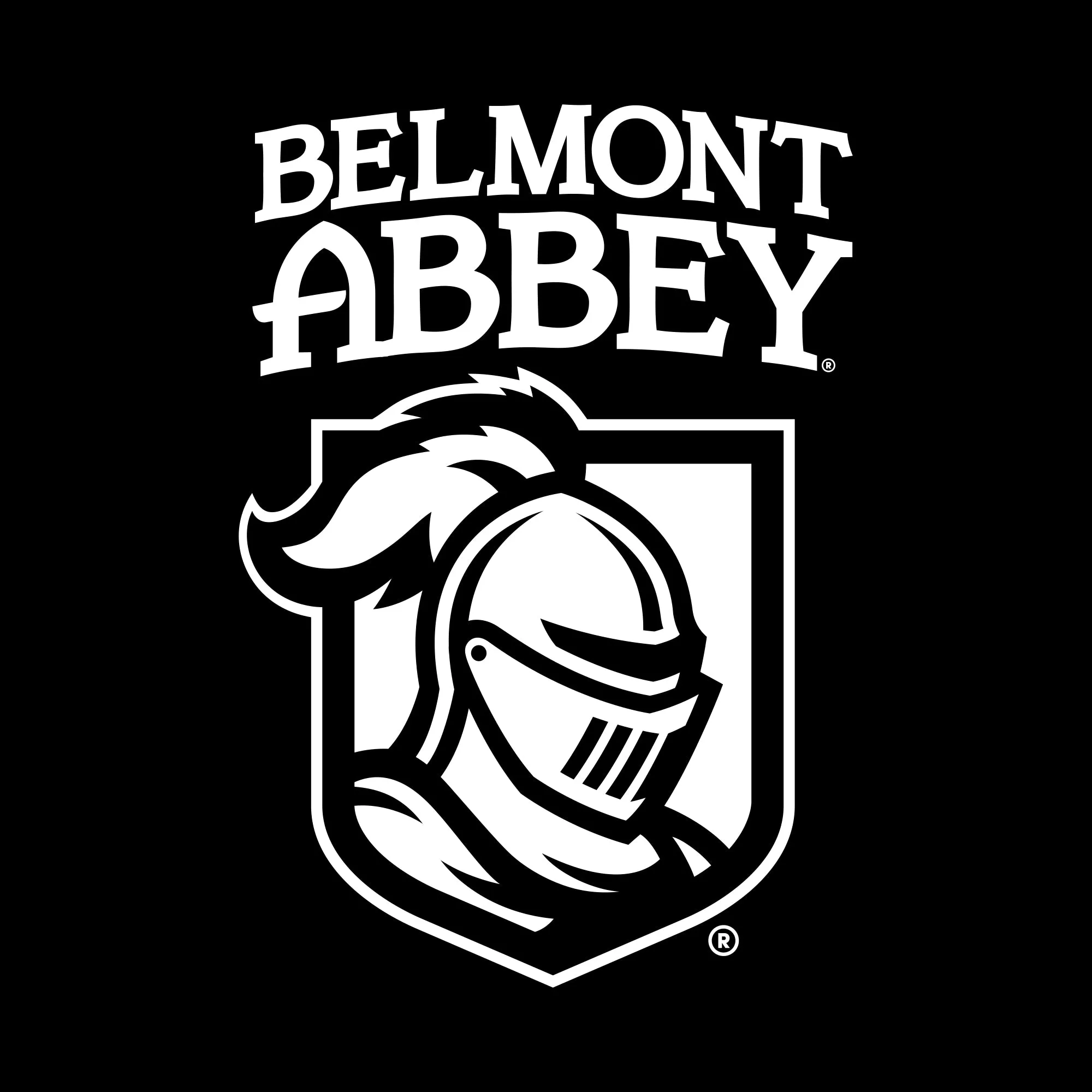 Belmont Abbey College Crusaders Arch Logo Short Sleeve T Shirt - Black