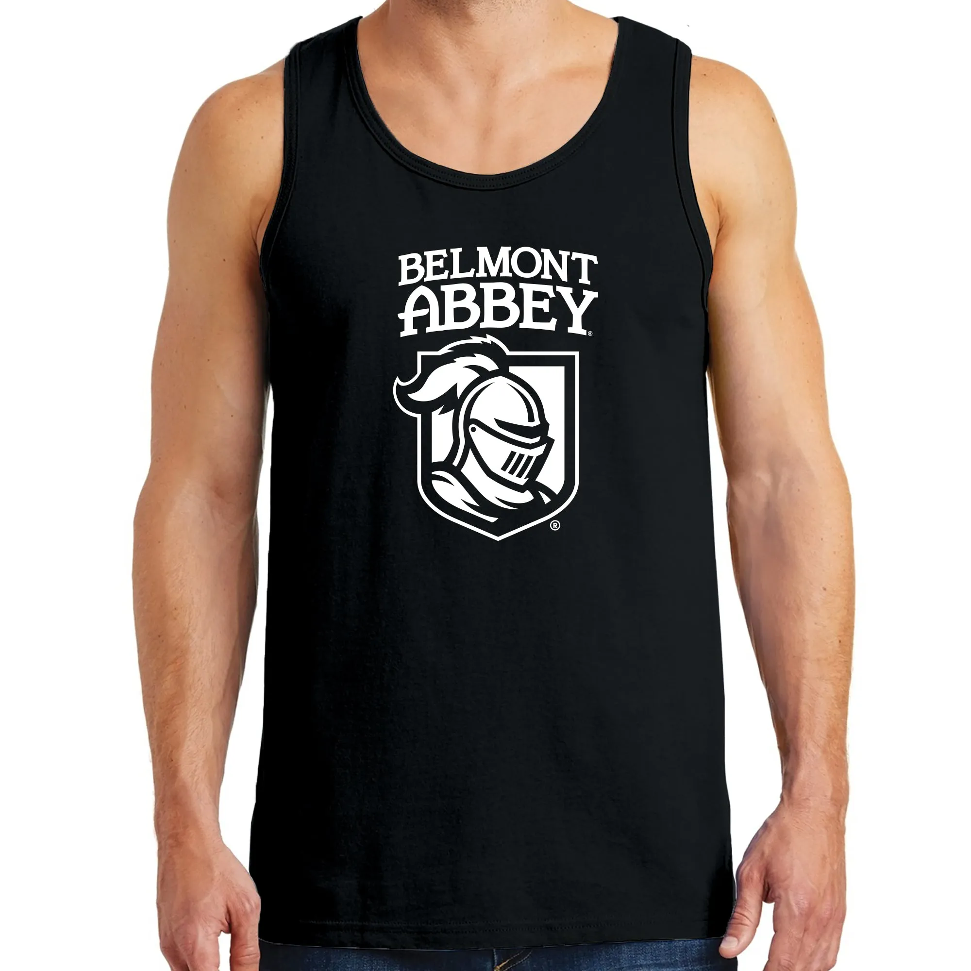 Belmont Abbey College Crusaders Arch Logo Tank Top - Black