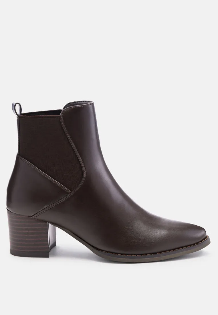 Block Heeled Chelsea Boots