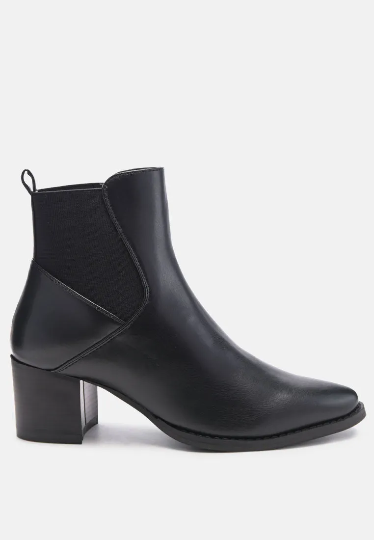 Block Heeled Chelsea Boots