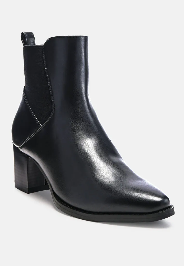 Block Heeled Chelsea Boots