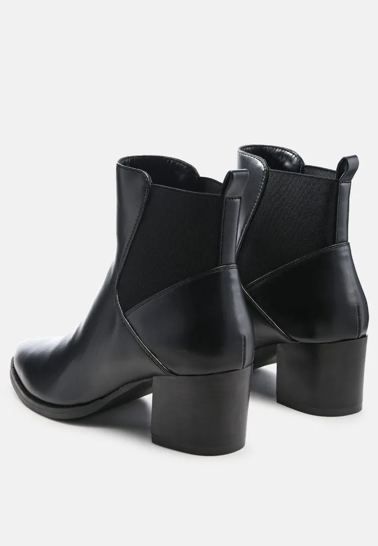 Block Heeled Chelsea Boots