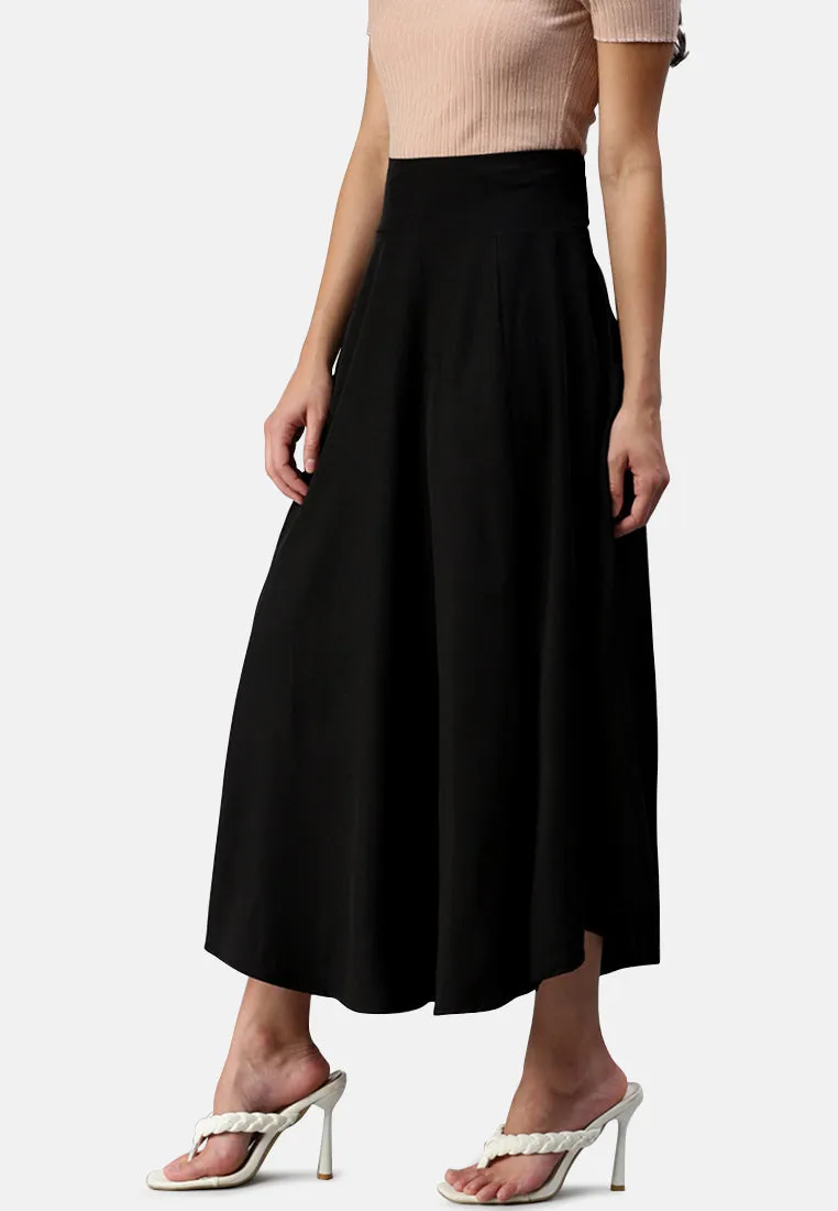 Bow Detail Slit Long Skirt