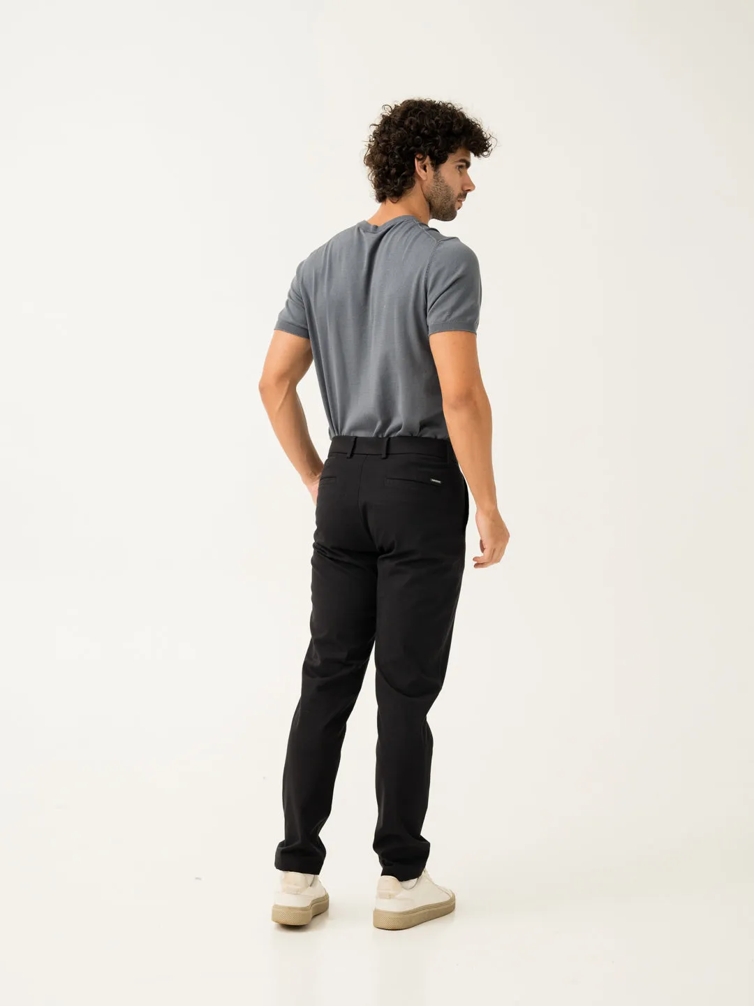 Box Black Slim Fit Stretch Chino Pants