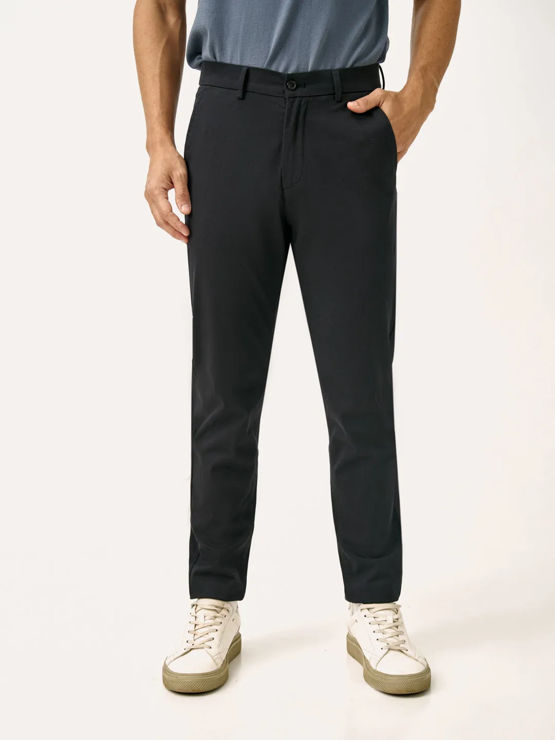 Box Black Slim Fit Stretch Chino Pants