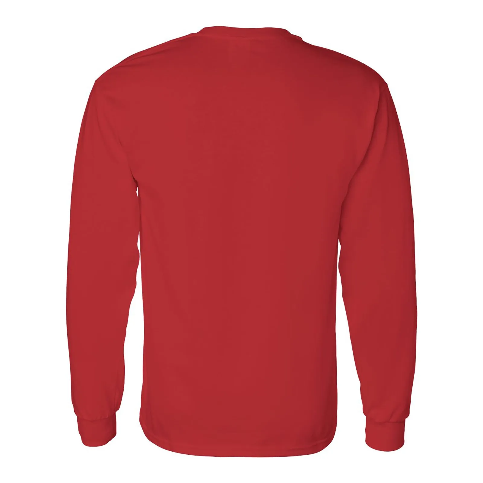 Bradley University Braves Arch Logo Basic Cotton Long Sleeve T Shirt - Red