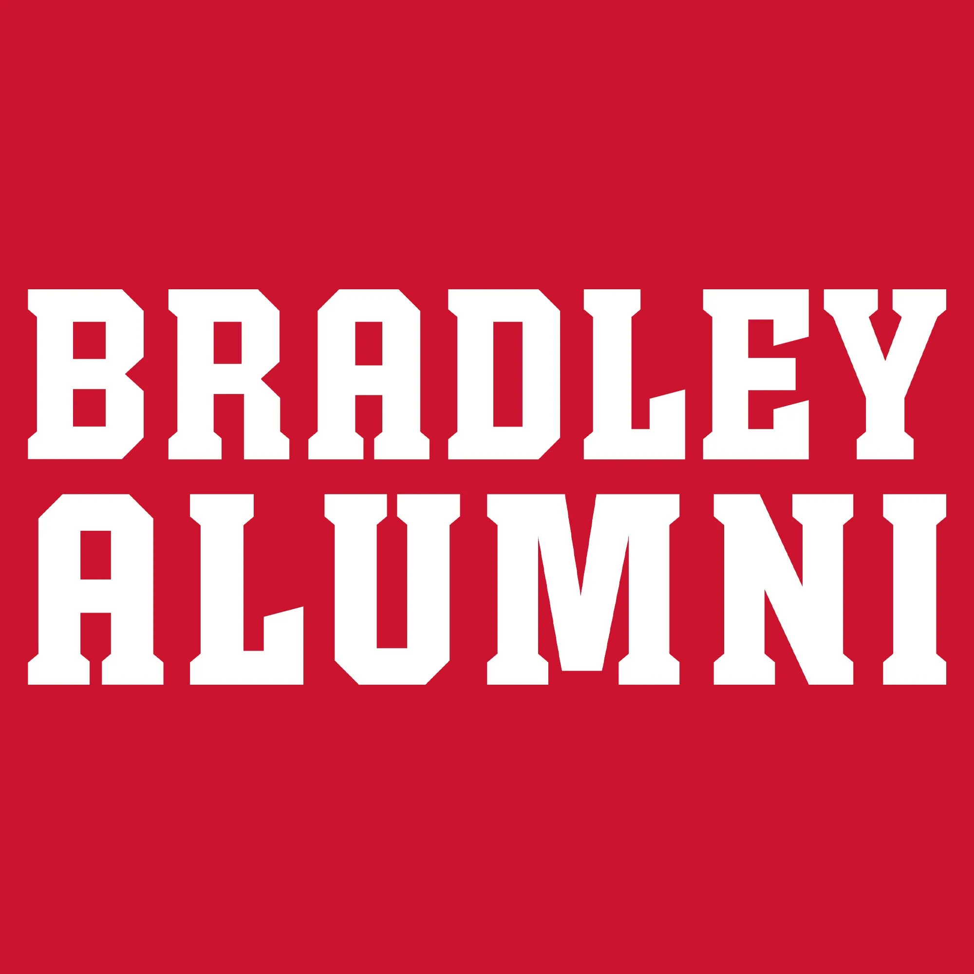 Bradley University Braves Basic Block Alumni Cotton Short Sleeve T Shirt - Red