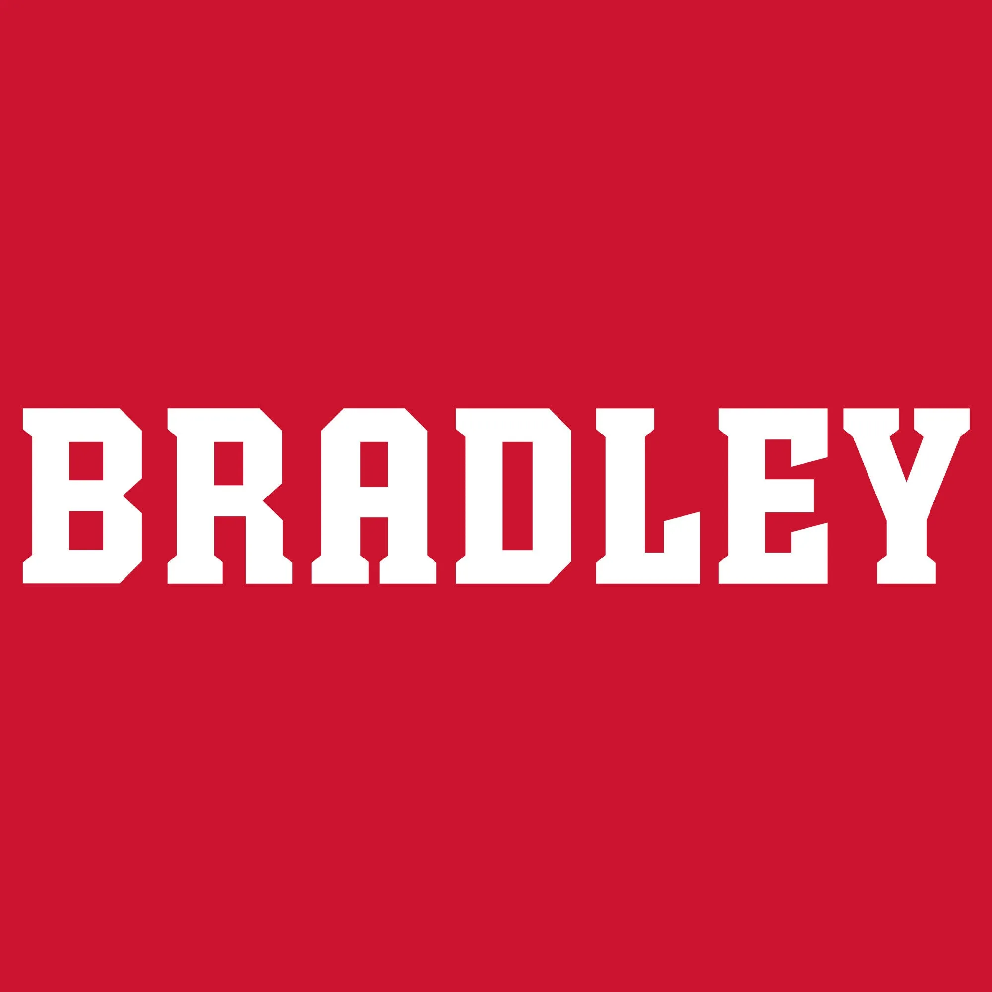 Bradley University Braves Basic Block Cotton Short Sleeve T Shirt - Red