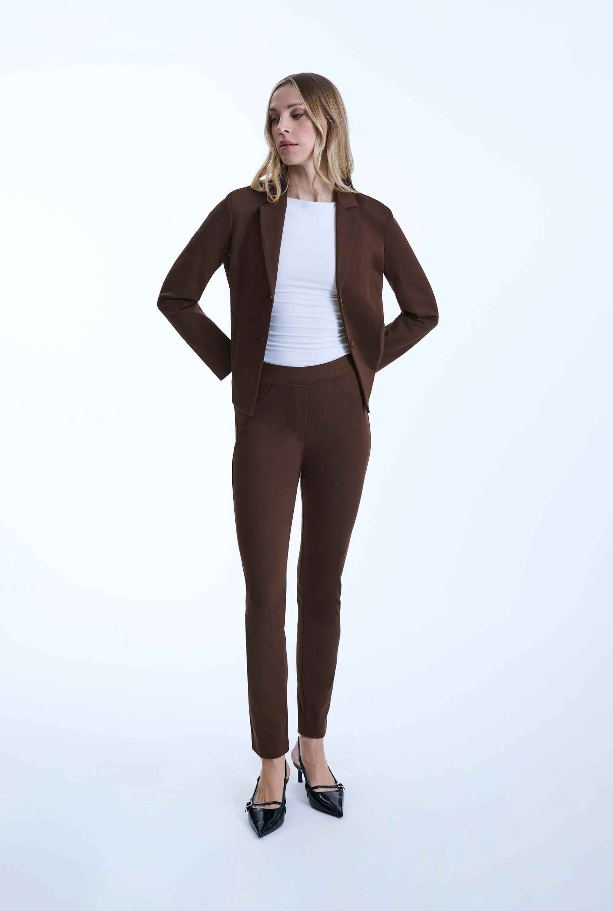 Brown Cigarette Trousers