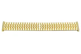 Brushed And Polished Gold Tone 18mm-22mm Expansion Watch Band