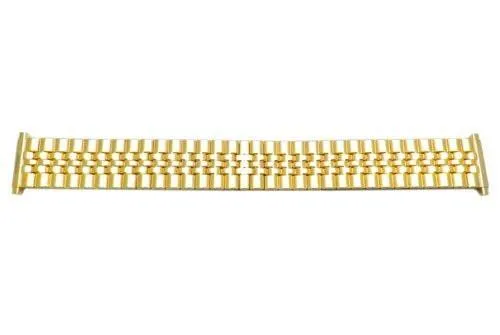 Brushed And Polished Gold Tone 18mm-22mm Expansion Watch Band