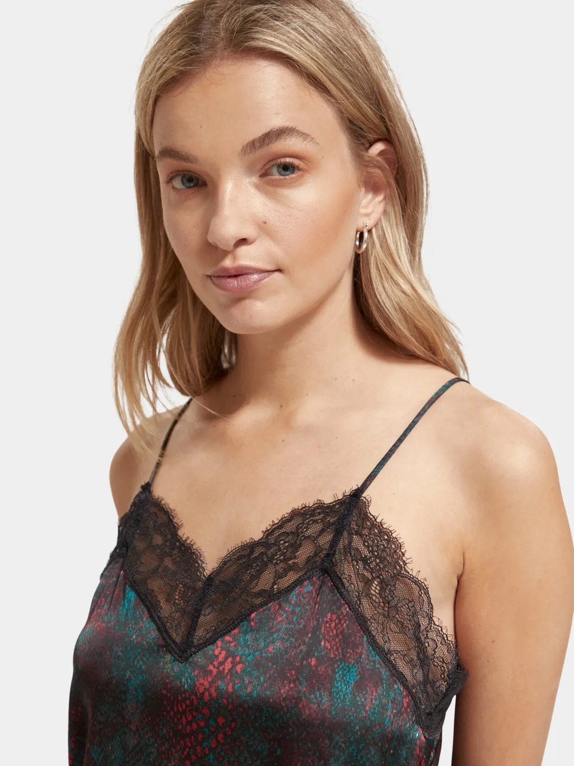 Camisole with lace trim