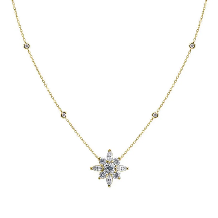 CARAT* London Camelia Necklace Yellow Gold Plated