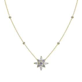 CARAT* London Camelia Necklace Yellow Gold Plated