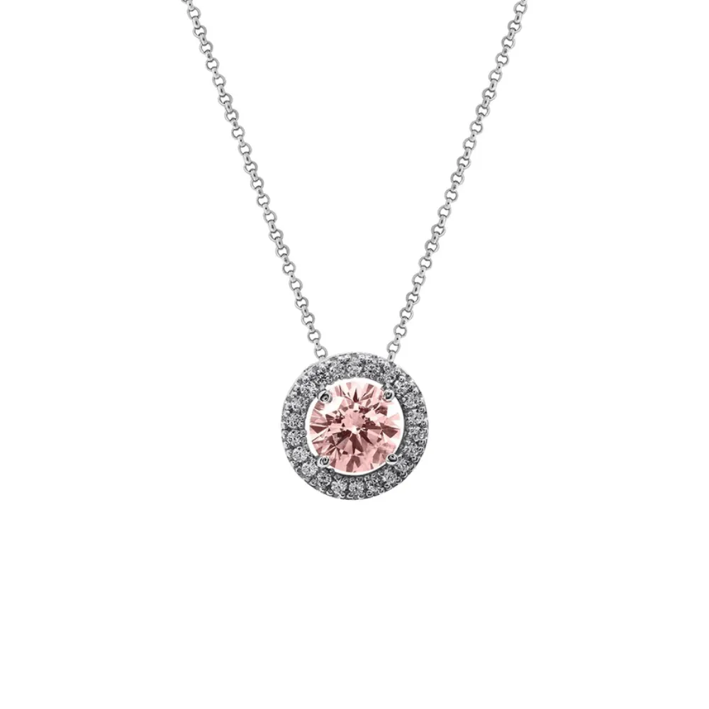 CARAT* London Gwen Pendant Necklace Light Pink