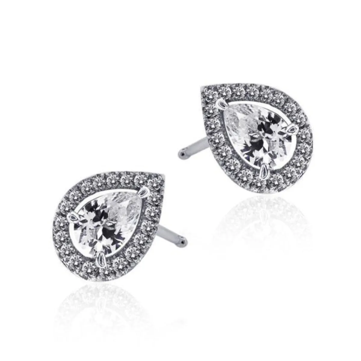 CARAT* London Sterling Silver Emile Stud Earrings