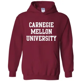 Carnegie Mellon University Tartans Basic Block Hoodie - Cardinal Red