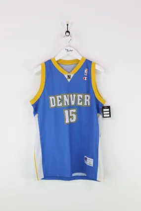 Champion Denver Nuggets Carmelo Anthony Basketball Jersey Blue XL