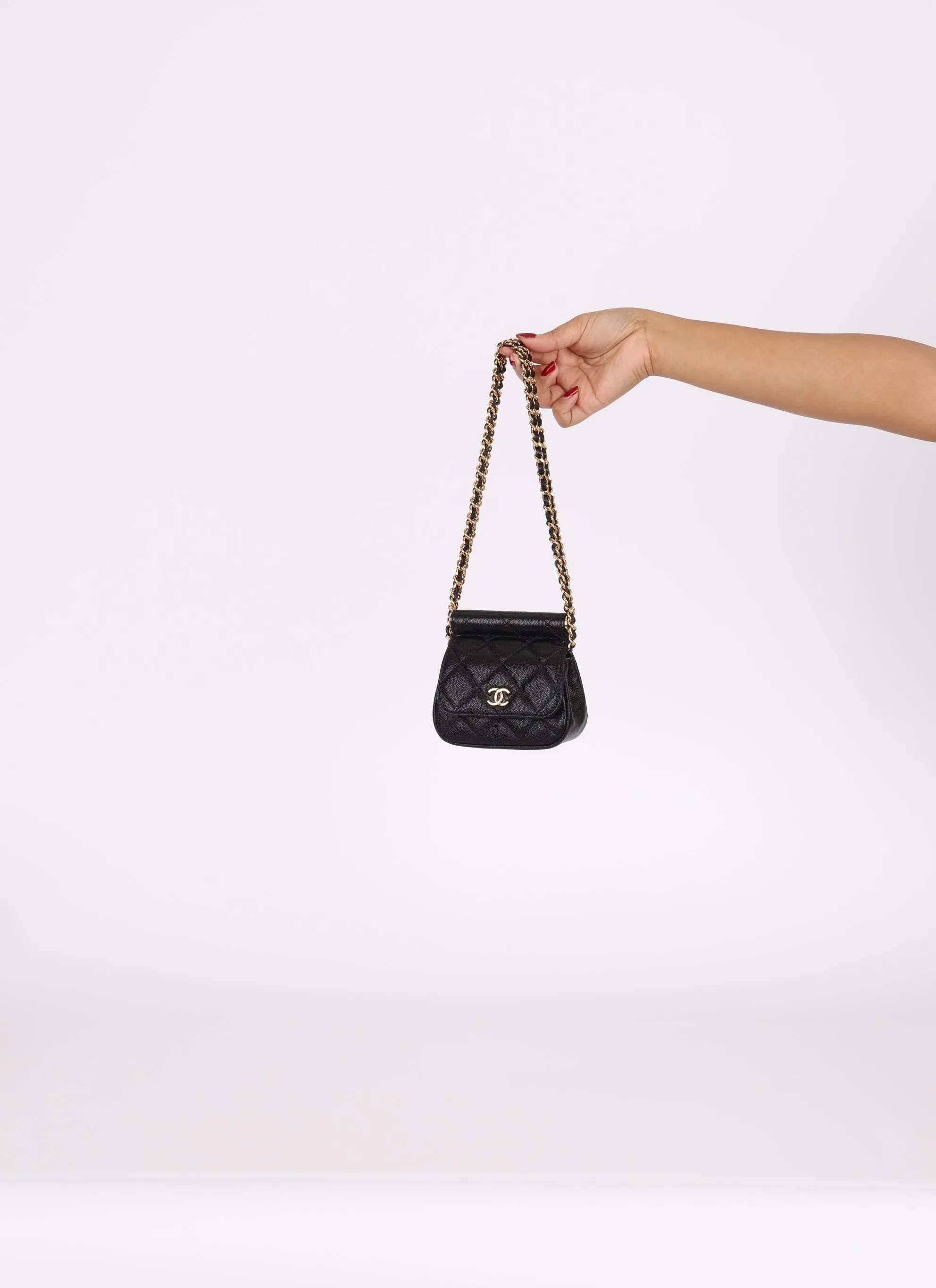 Chanel Caviar 22K Mini Chain Crossbody