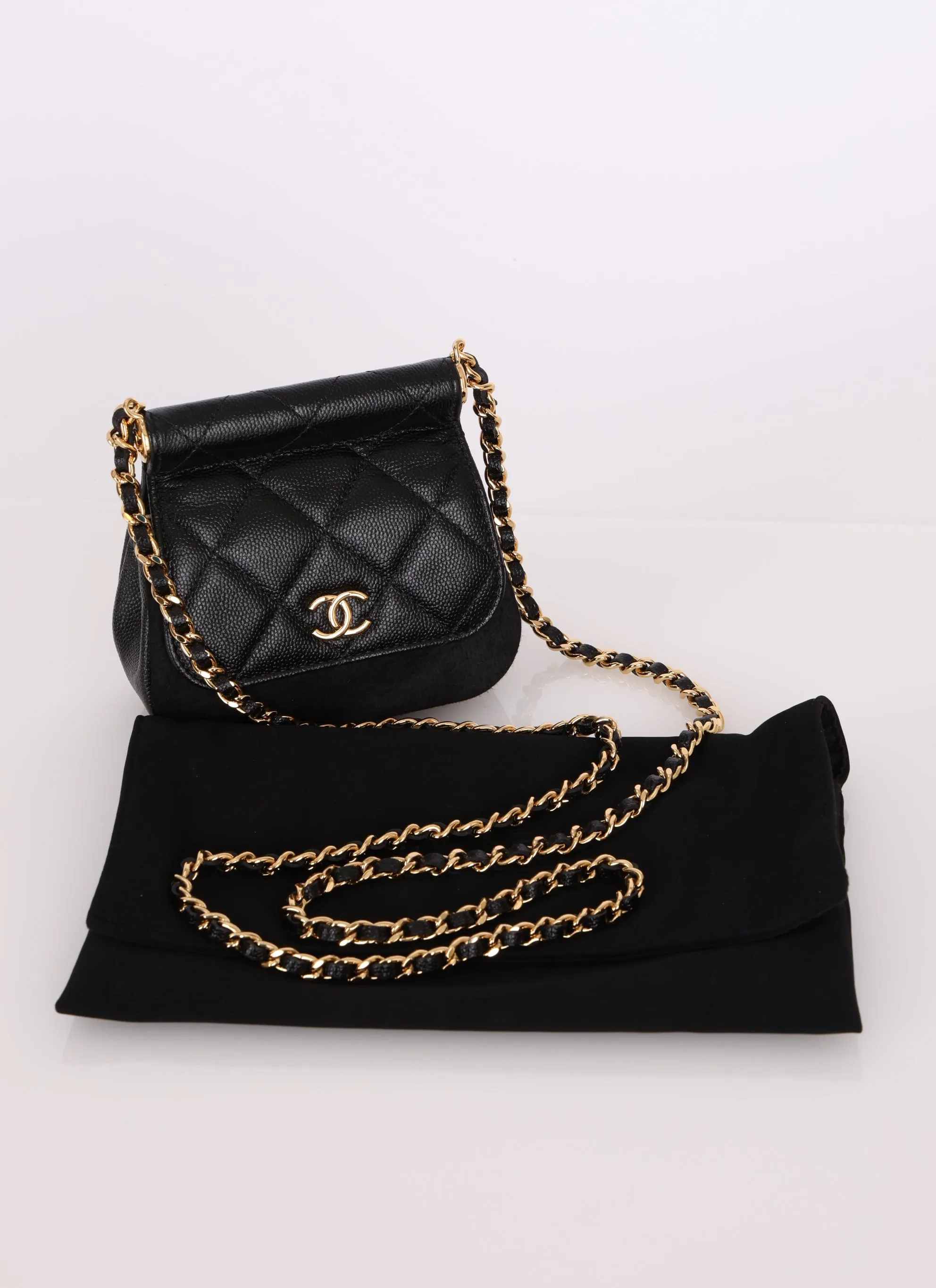 Chanel Caviar 22K Mini Chain Crossbody