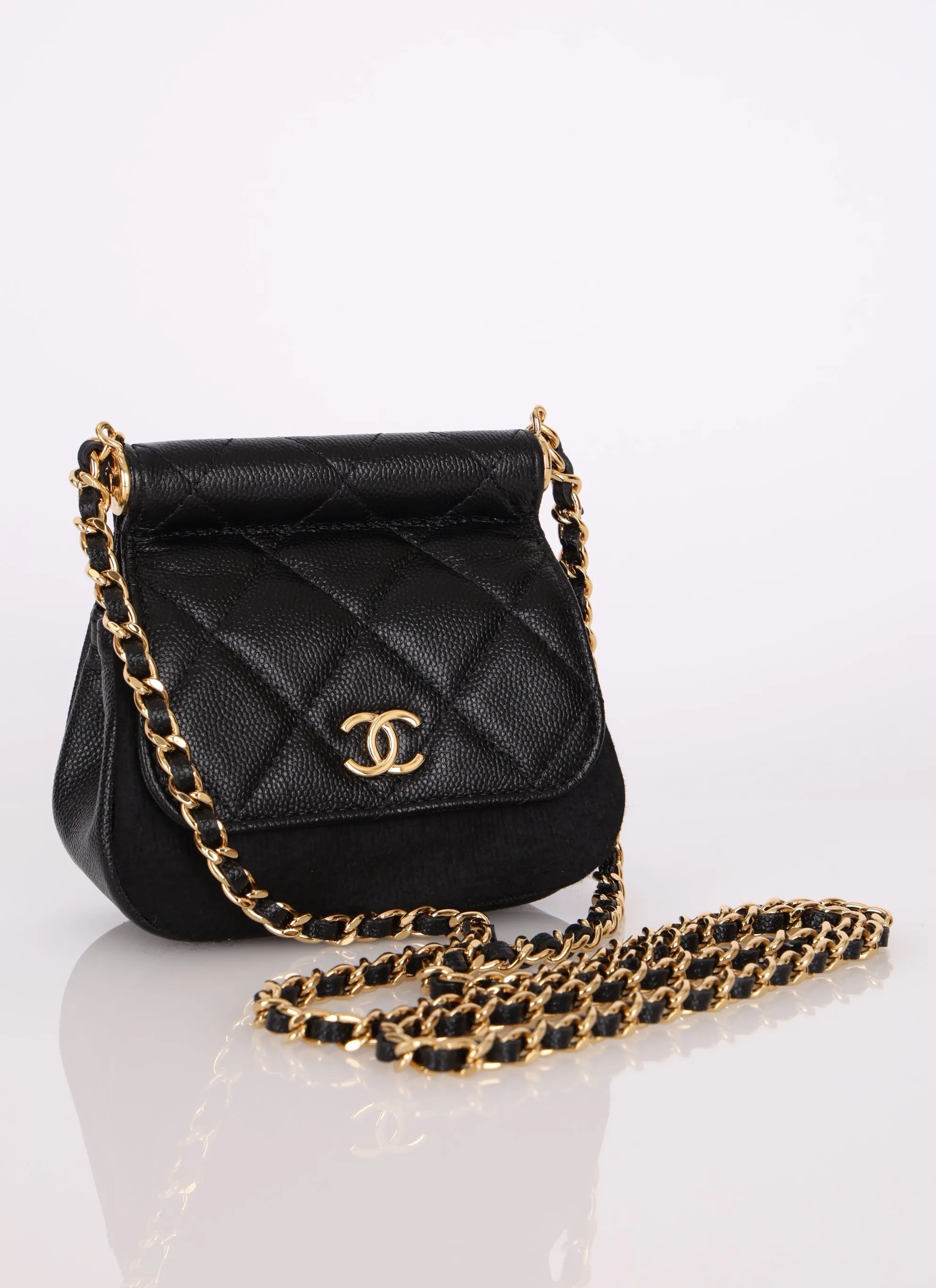 Chanel Caviar 22K Mini Chain Crossbody