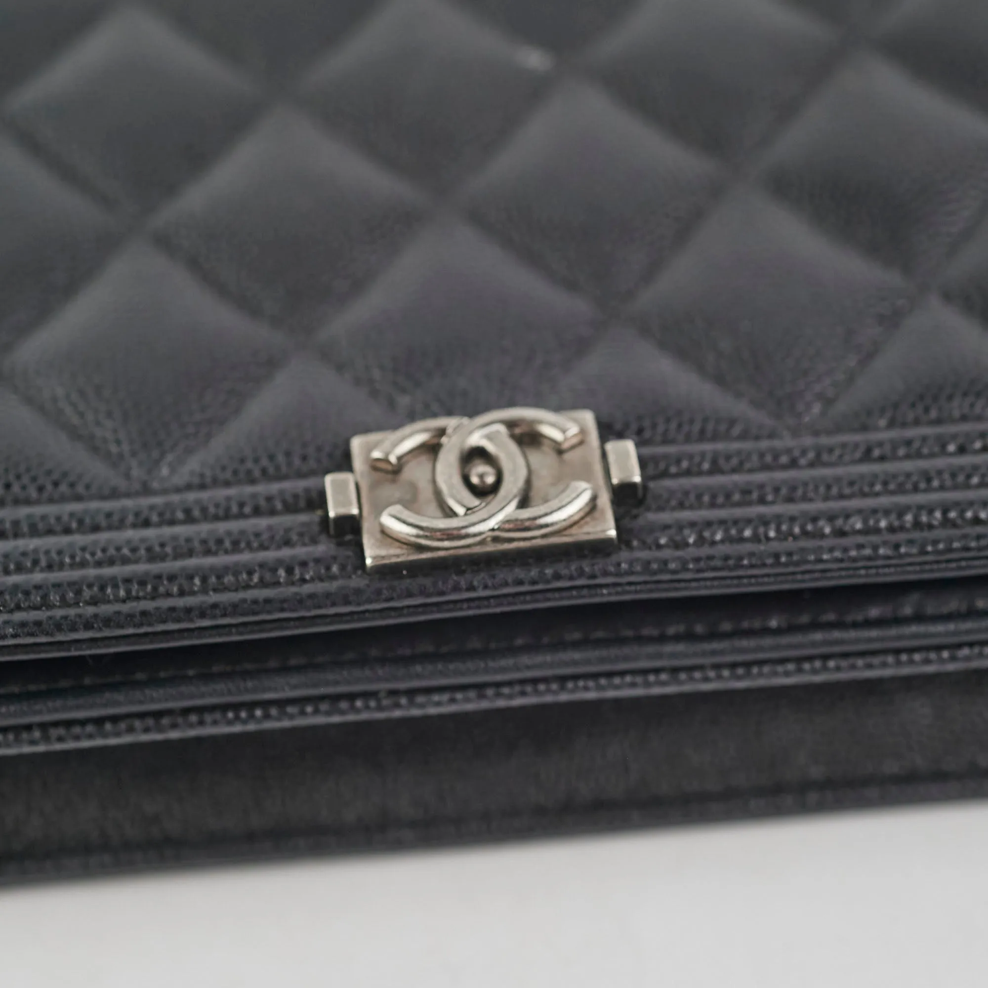 Chanel Caviar Boy Wallet on Chain WOC Black 30Series