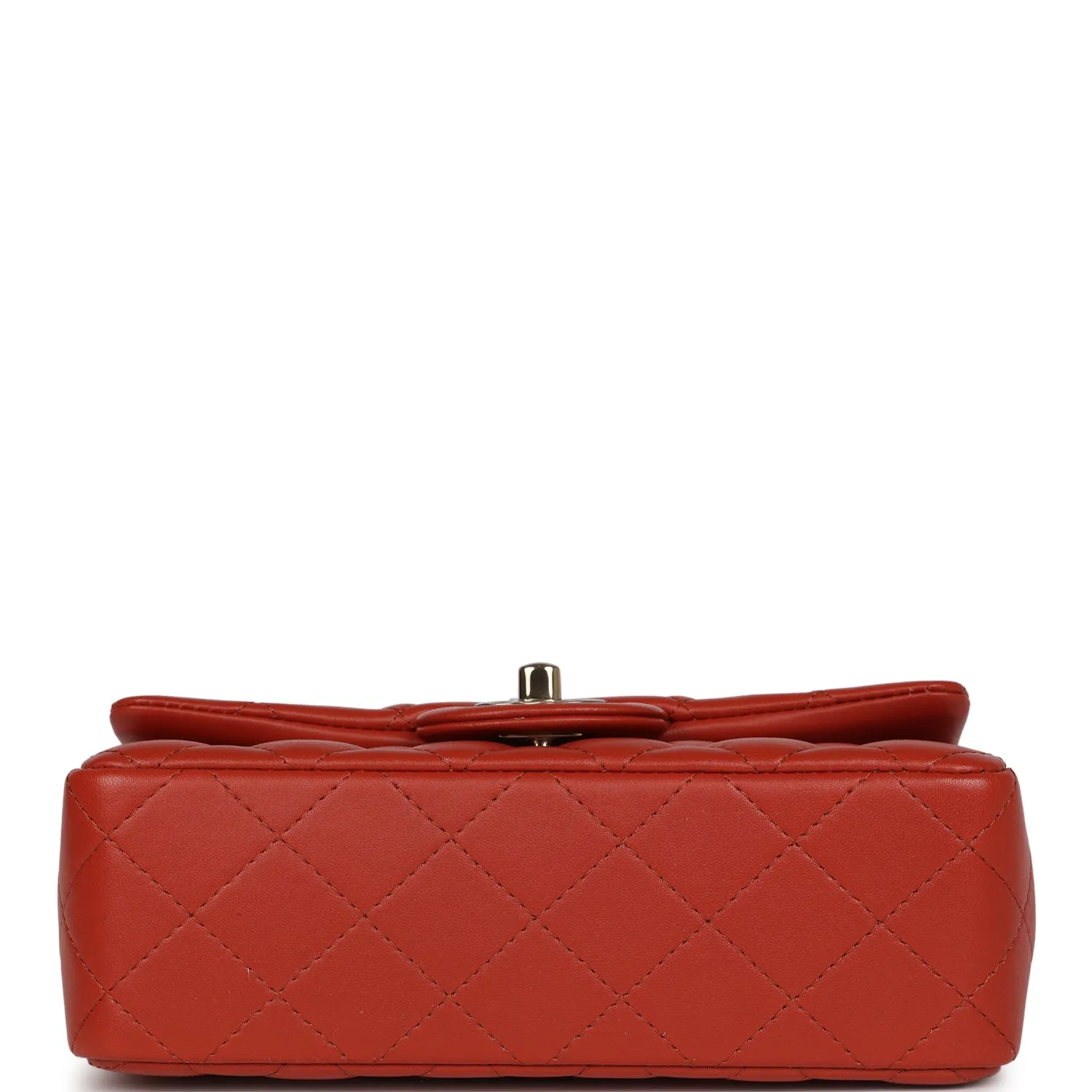 Chanel Mini Classic Rectangular Flap Maroon Lambskin Gold Hardware