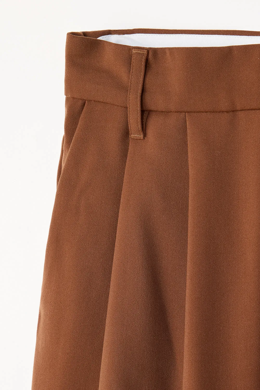 Chocolate Brown Flared Formal Korean Pants