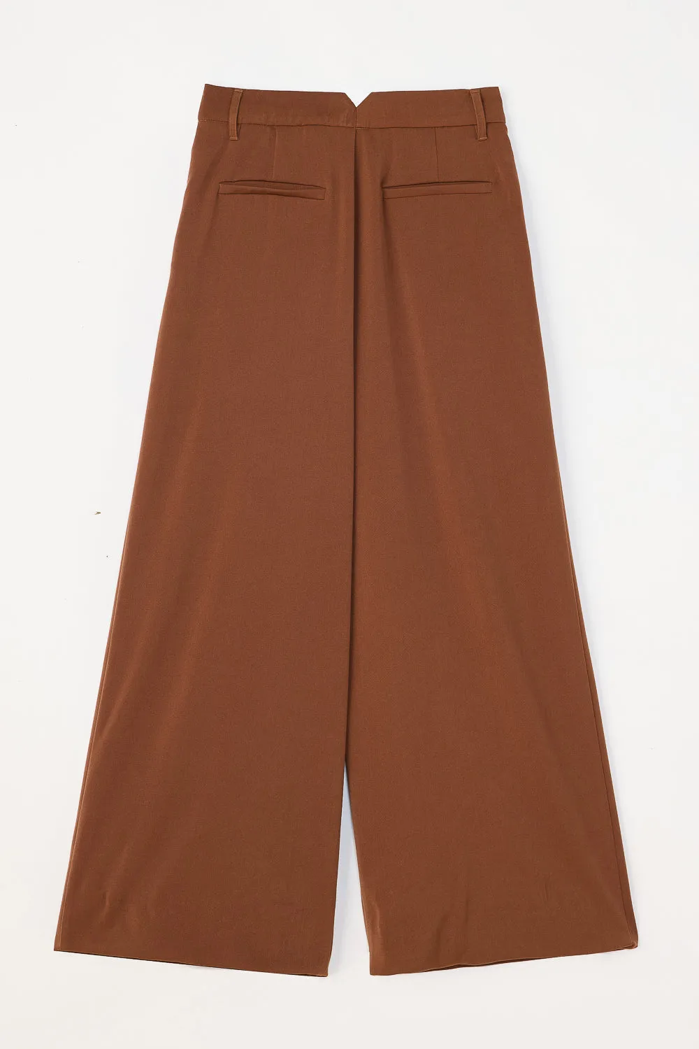 Chocolate Brown Flared Formal Korean Pants