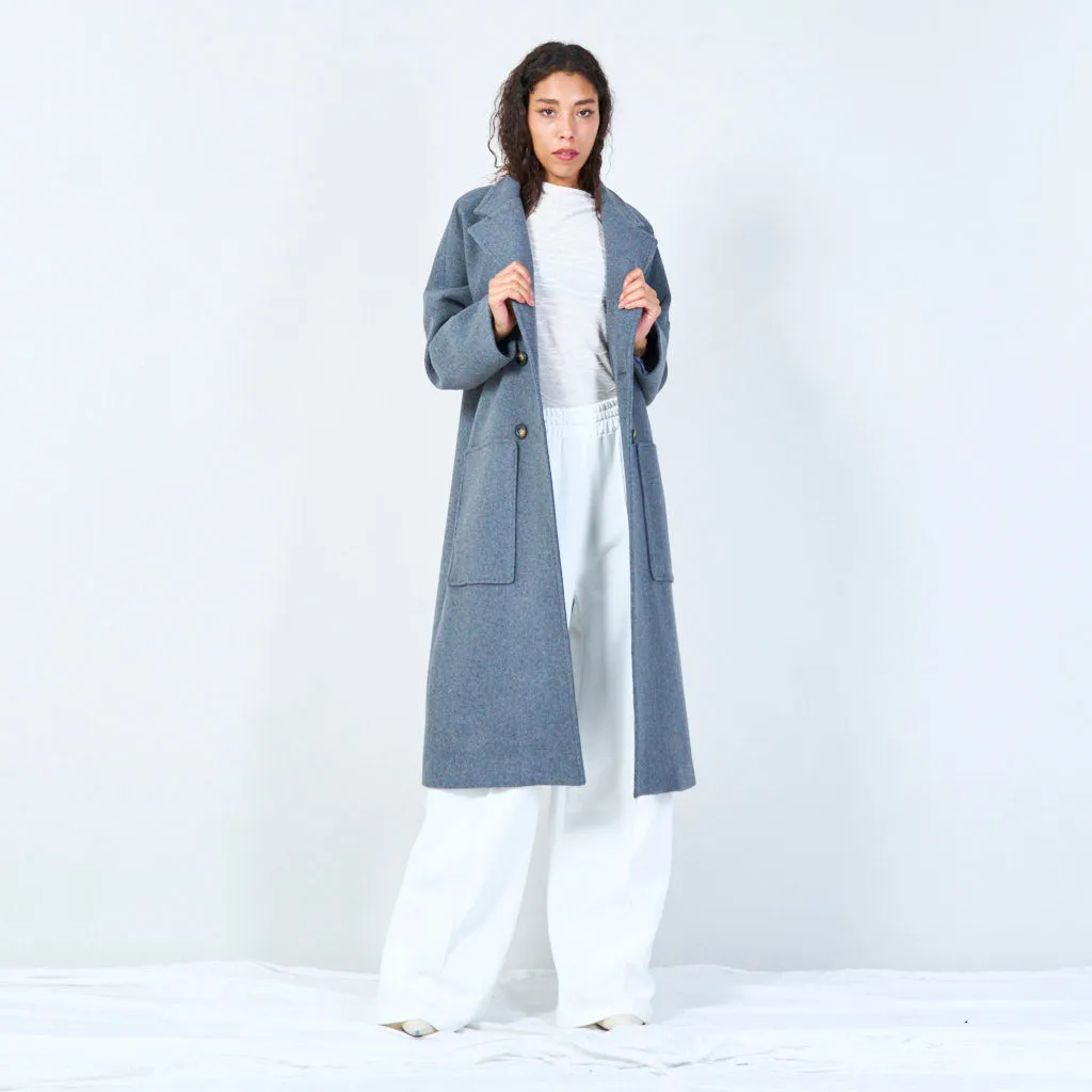 Classic double-breasted long coat wholesale