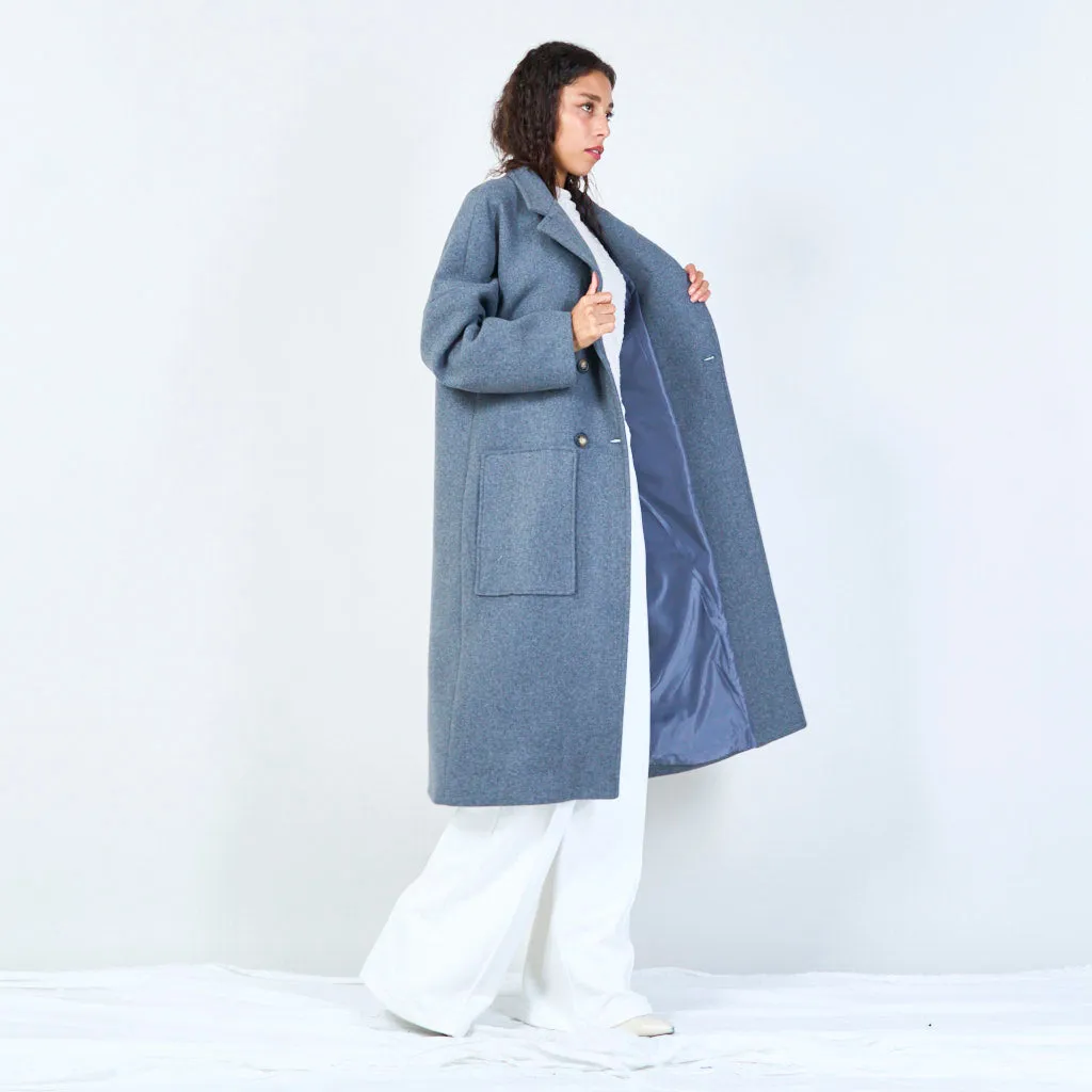 Classic double-breasted long coat wholesale