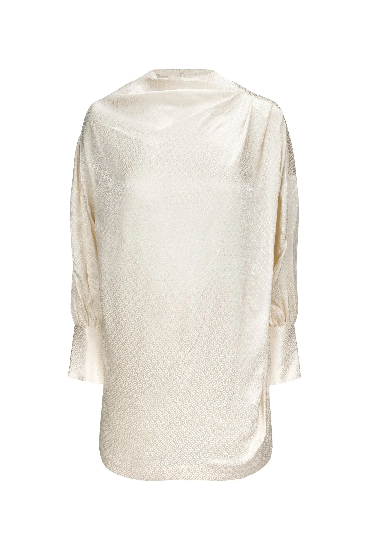 Claudia Monogram Blouse - Ivory