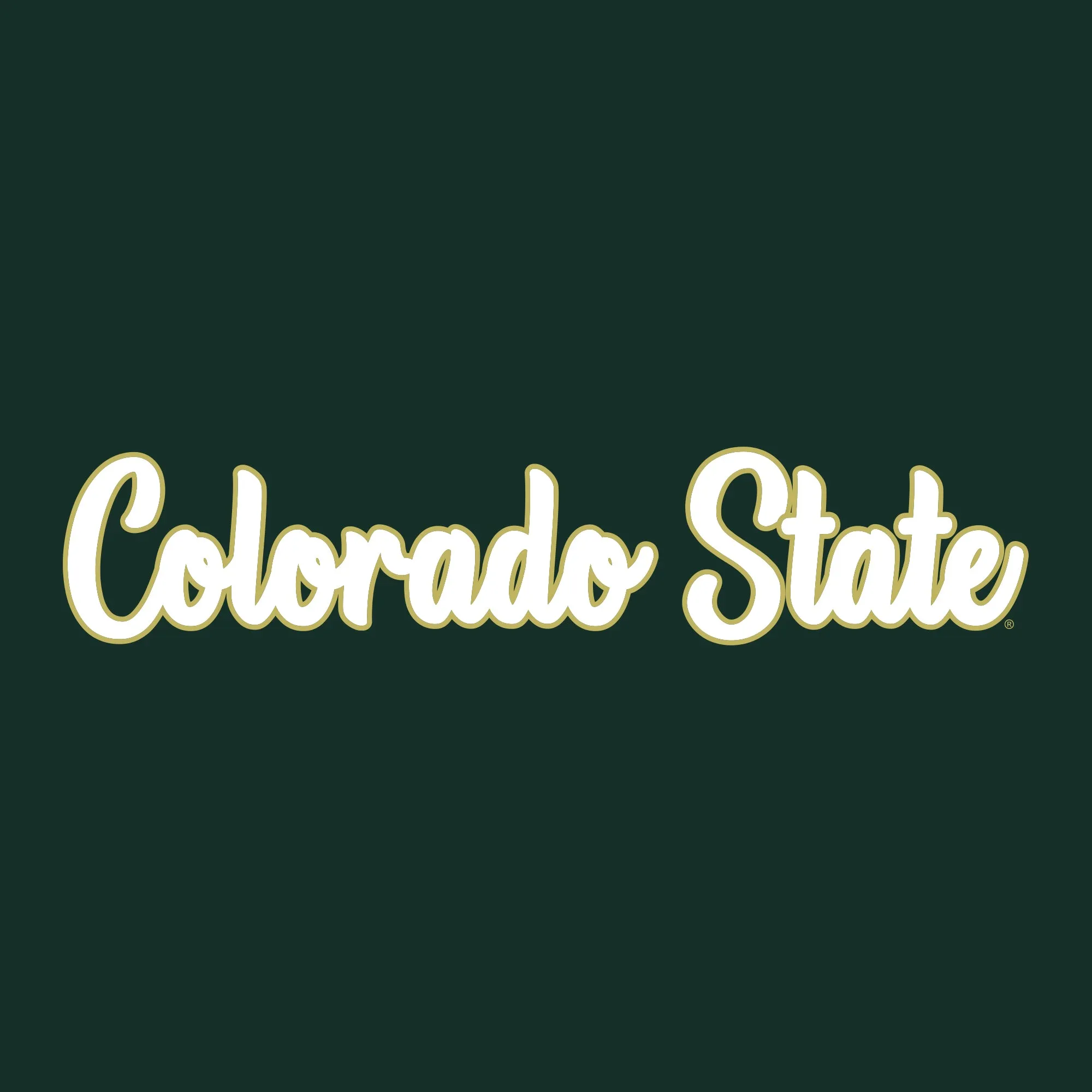 Colorado State University Rams Basic Script Cotton Long Sleeve T Shirt - Forest