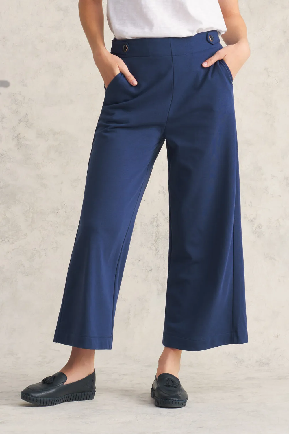 Cotton Culotte Track Pant