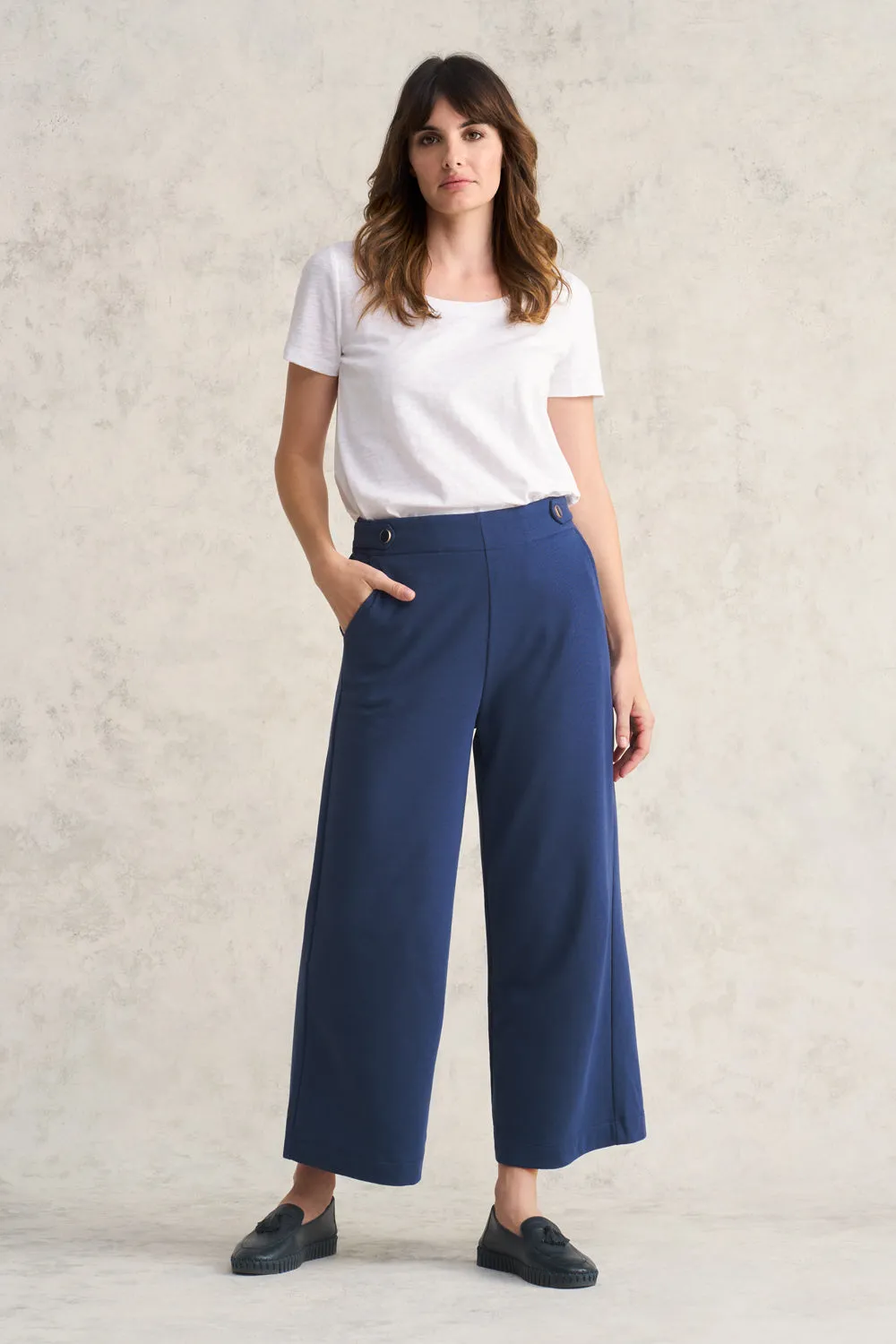 Cotton Culotte Track Pant